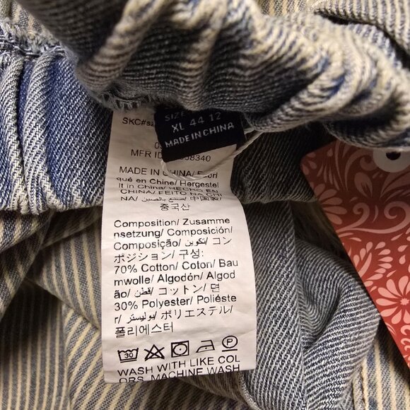 Bohemela Striped Pull-on Wide Leg Jeans NWT XL/12 Amazing Jeans - Picture 10 of 10